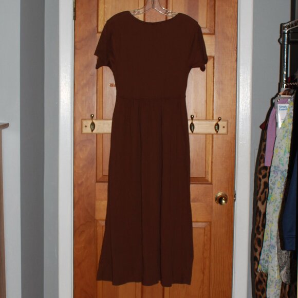 Vintage Lauren Allen Button Down Maxi Shirt Dress - Picture 2 of 7